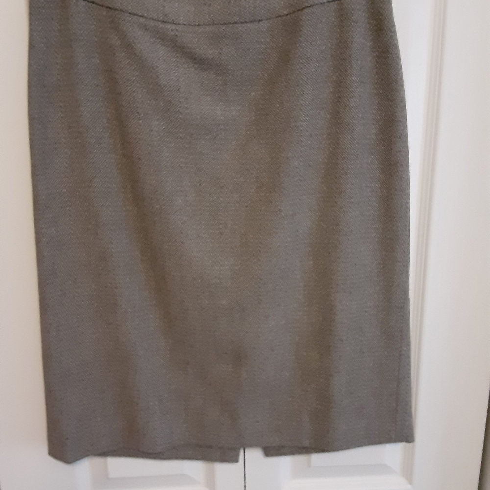 Ann Taylor Brown Tweed Wool Pencil Skirt Size 10